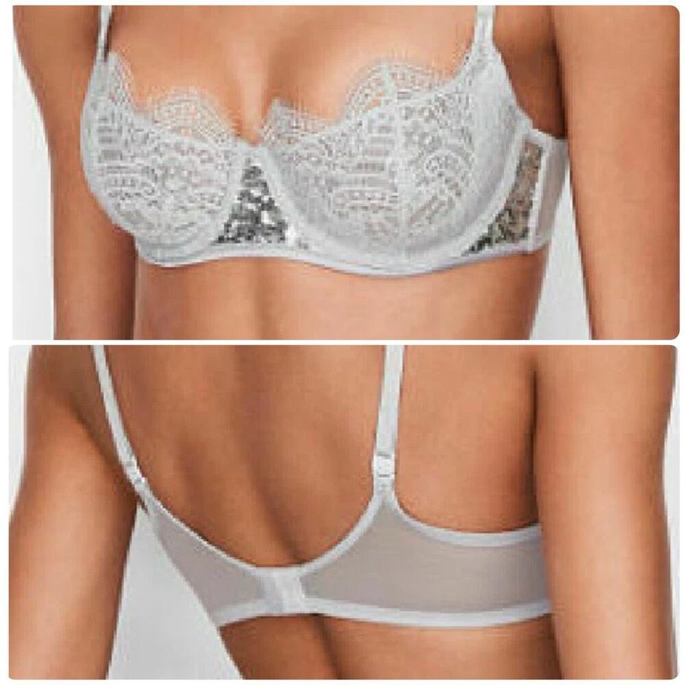 VICTORIA’S SECRET Dream Angels Push Up Non Padded Sequin Lace Bra 36DD